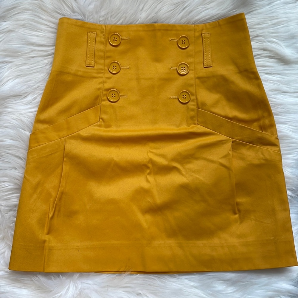 Orange Yellow Mini Skirt